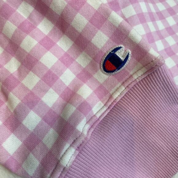 CHAMPION Campus French Terry Crew Pink White Embroidered Extra Large NWOT - Picture 5 of 5